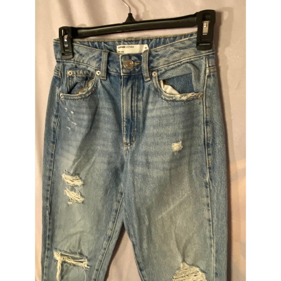 Garage Denim Jeans  Size 00  Heavy Denim  Straight Leg distressed jeans - Picture 11 of 14